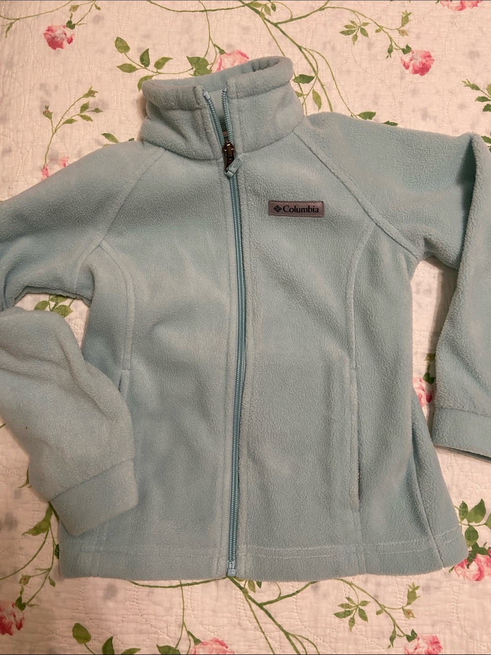 Columbia Kids Light Blue Puffer-Style Fleece Jacket